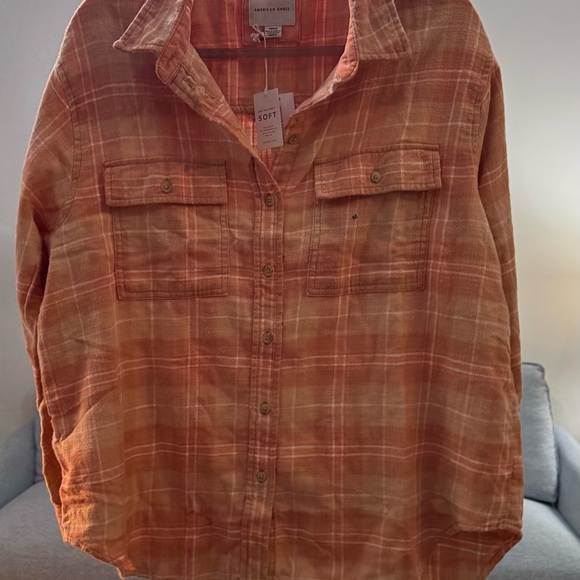 American Eagle Outfitters Plaid Soft
Flannel Shirt NWT - Picture 3 of 7